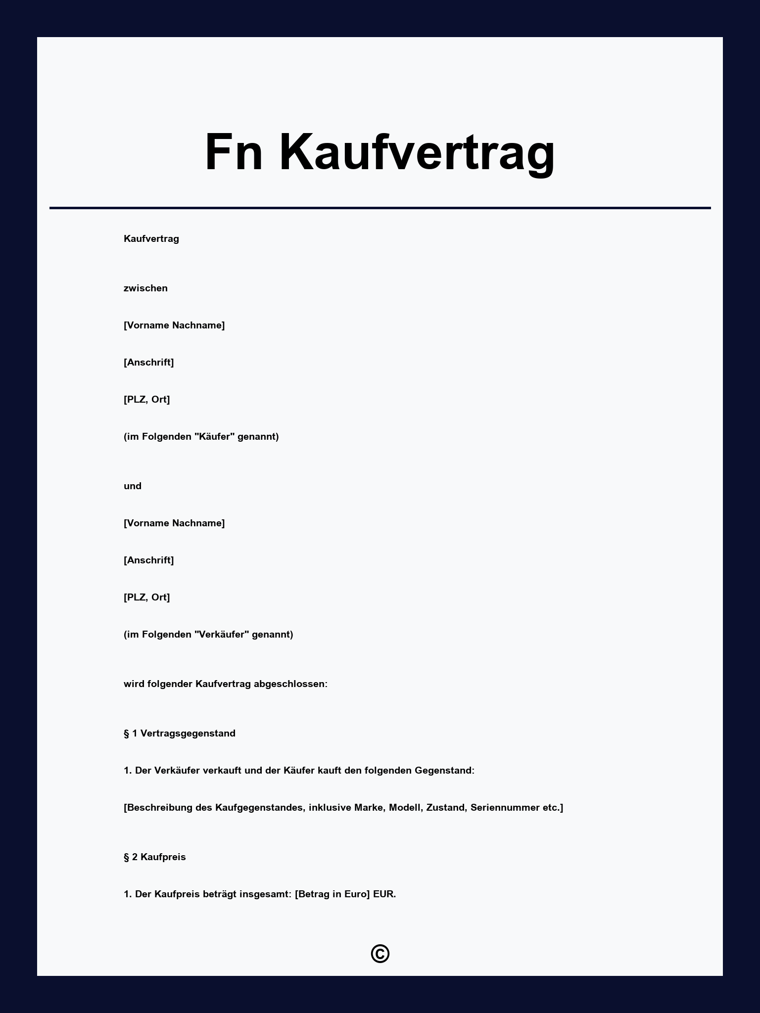 Fn Kaufvertrag