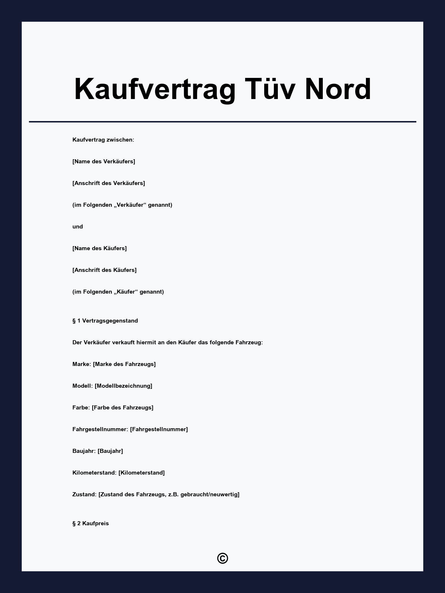 Kaufvertrag Tüv Nord